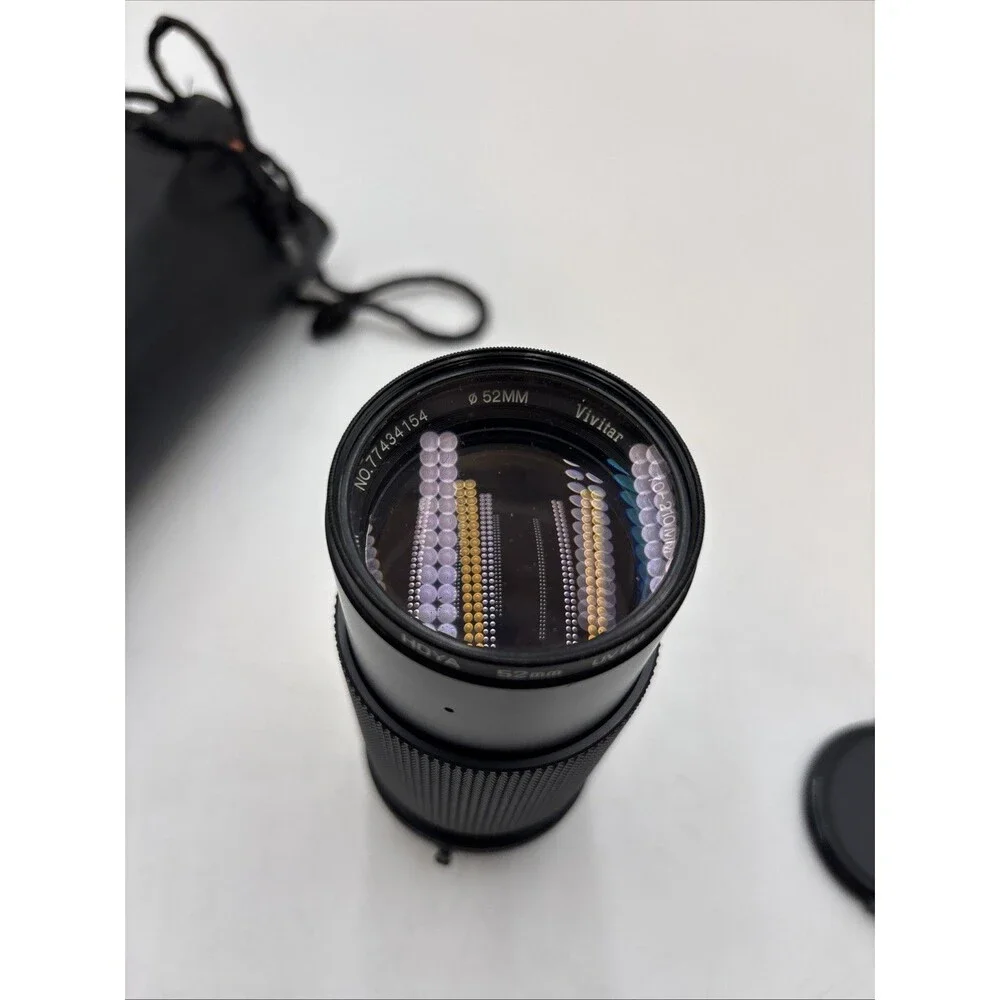 Vivitar 70-210mm f/4.5 Macro Focusing Zoom Lens Olympus OM Mount Hoya 52 mm UV